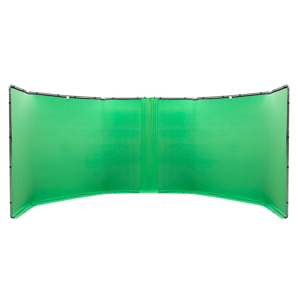 Fondo Infinito Croma Key Verde Tela 2×1.45 – Con Soporte – Cámara digital