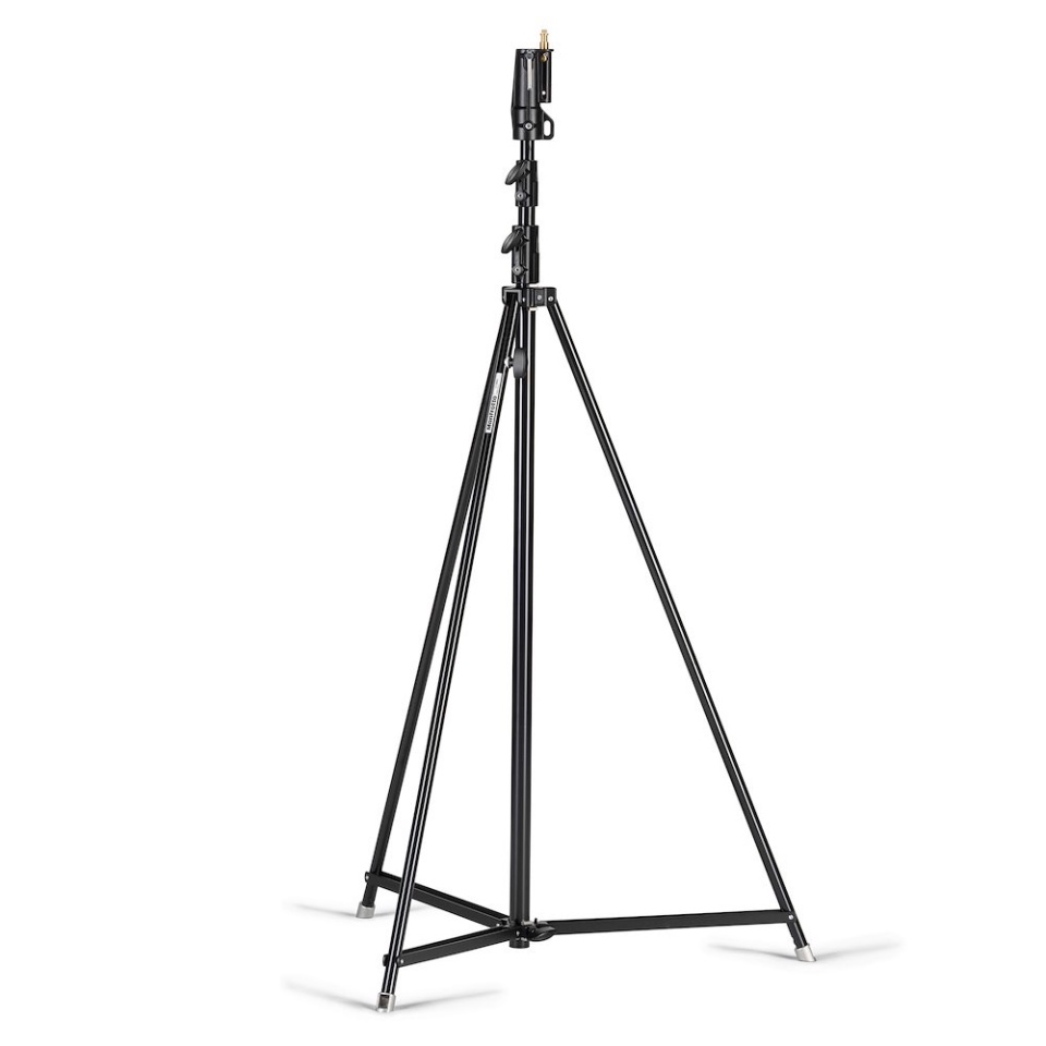 Black Tall Three-Section Cine Stand w/ Leveling Leg