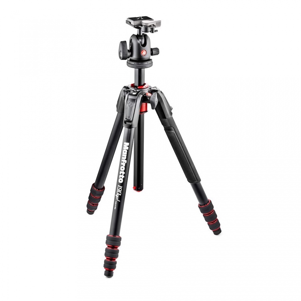 Manfrotto 三脚 190GO! アルミ 4脚　※雲台・バッグ付き