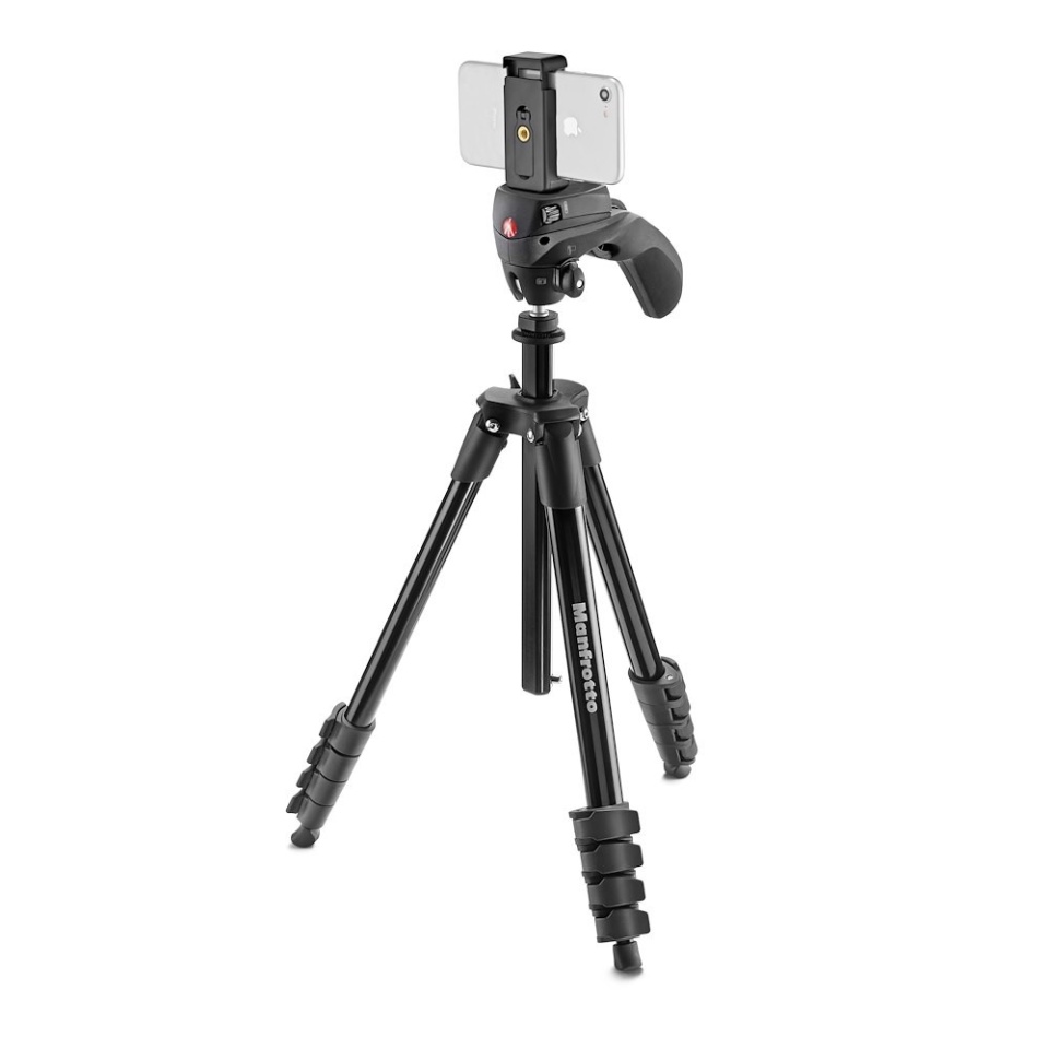 Trípode Manfrotto Kit Compact Action Mkcompactacn-bk – Import Audio