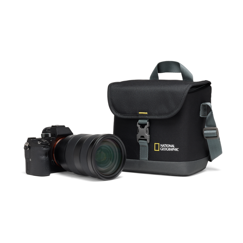 National Geographic - Bolso de hombro mediano, bolsa para cámara réflex  digital, sin espejo con lentes y accesorios, compartimentos para tablet