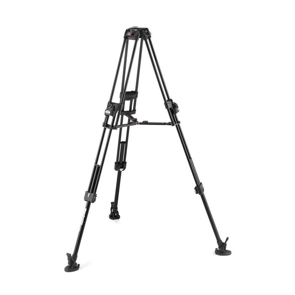 Black Manfrotto 165MV Ground Level Tripod Spreader for Twin Spiked Metal Feet 