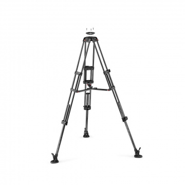 CF Twin leg with middle spreader video tripod 100/75mm bowl