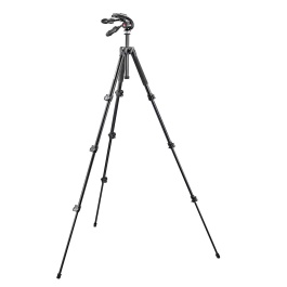 Kit: 293 alu tripod (4S) + 3-way head w. foldable handles 