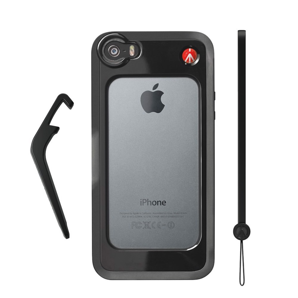 amateur Oh paddestoel Black Bumper for iPhone 5/5S + kickstand + hand-wrist strap - MCKLYP5S-B |  Manfrotto Global