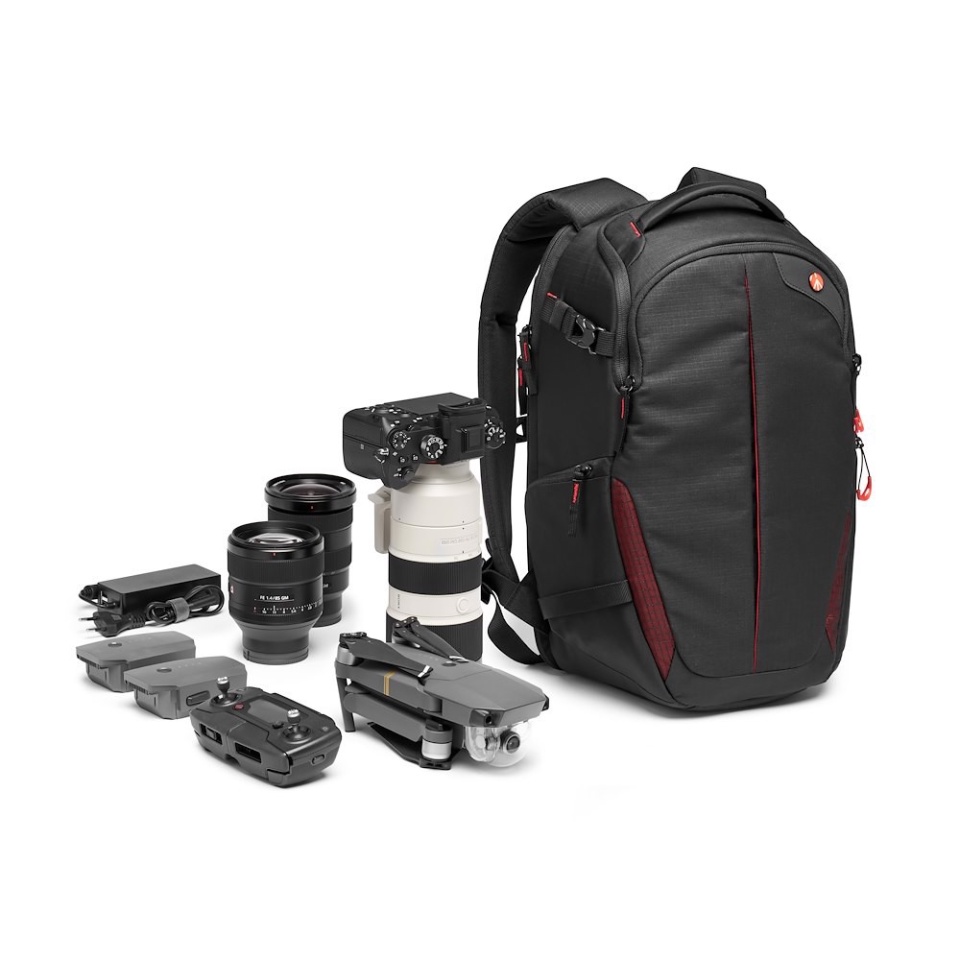 Video Camera and Drone Setups MB PL-BP-R-110 CSC Mirrorless Manfrotto ProLight Redbee 110 professional backpack with secure rear access for DSLR