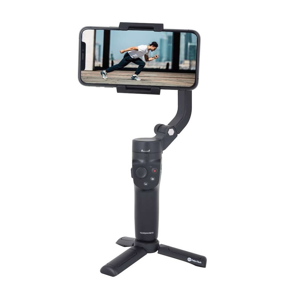 Feiyutech Feiyu Vlog Pocket Foldable 3-Axis Handheld Gimbal Stabilizer YouTube Video Vlog Tripod for iPhone 11 Pro Xs Max Xr X 8 Plus 7 6 SE Android Smartphone Samsung Galaxy Note10 S10 S9 S8 S7 